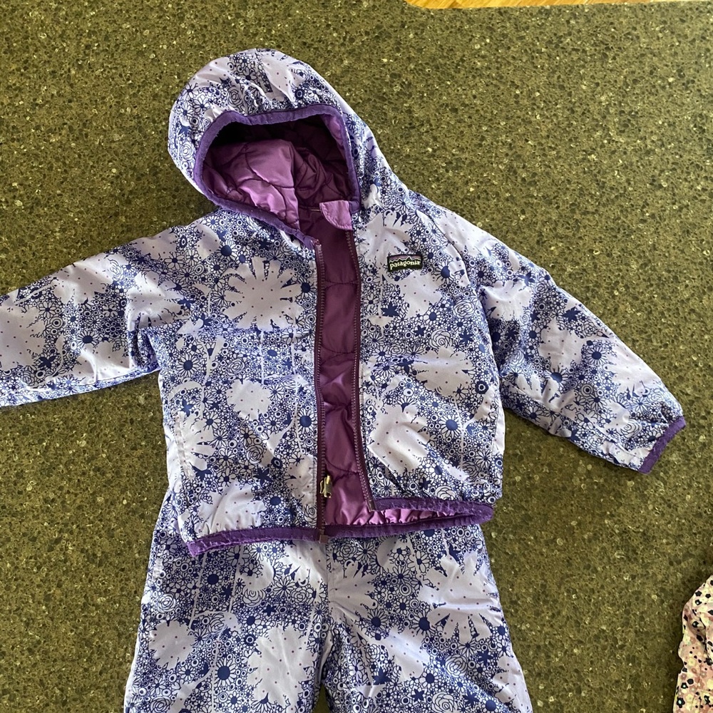 Patagonia Toddler Girls jacket and snow pants